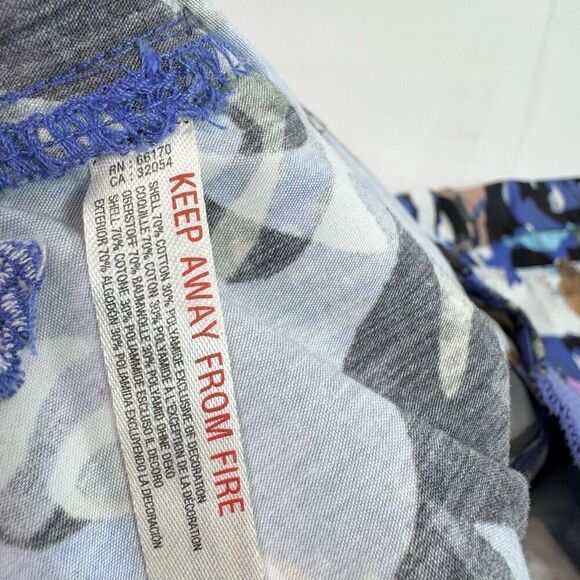 Free People Movement Mesmerize Me Pants women's Medium blue Violet printed cargo - Picture 8 of 10